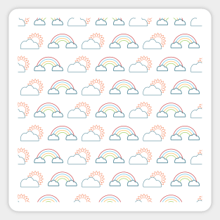Clouds and Rainbows Sticker